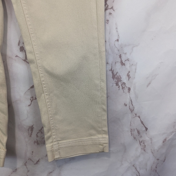Everlane Pants 4 The Slim Leg Crop Sandstone Beige High Rise Stretch Anke - Picture 7 of 13